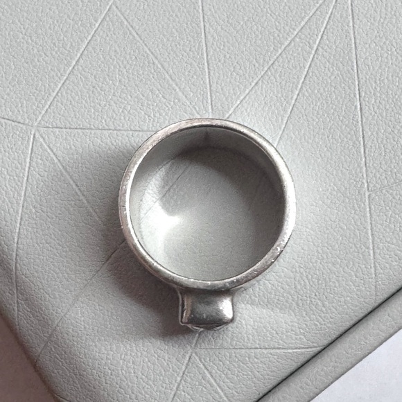 💎Stunning Vintage .925 Sterling Silver Ring with Clear Square Pave Crystal 💎 - Picture 13 of 16